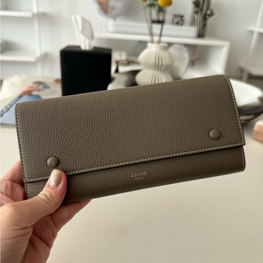 Celine Taupe & Yellow color way Wallet